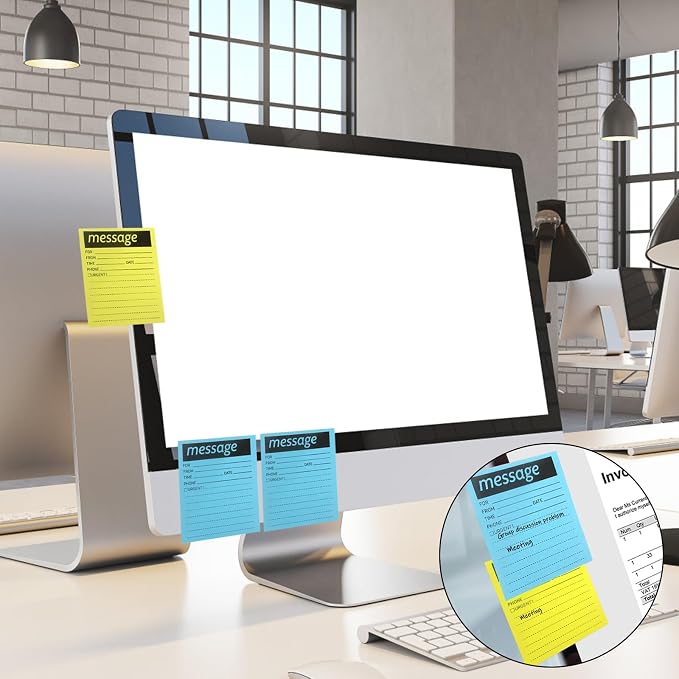 Phone Message Sticky Notes Phone Memo Pads, 9 Pads Lined Sticky Notes Pads - Image 6