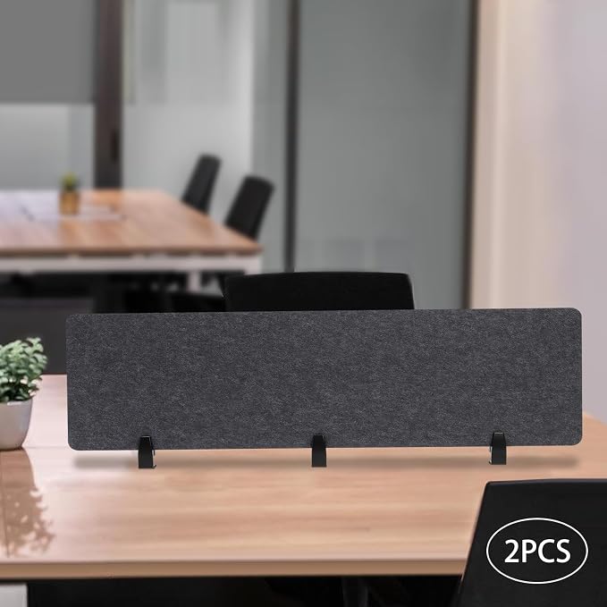 2pcs Privacy Panel, Standing Desk Divider 60"x16" Desktop Office Furniture - Image 5