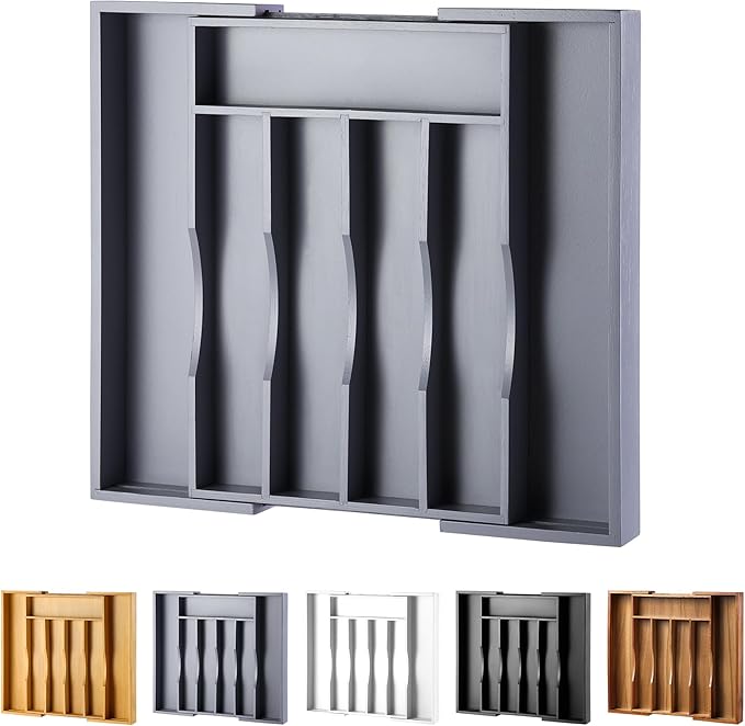 oridom Expandable Bamboo Kitchen Drawer Organizer by oridom