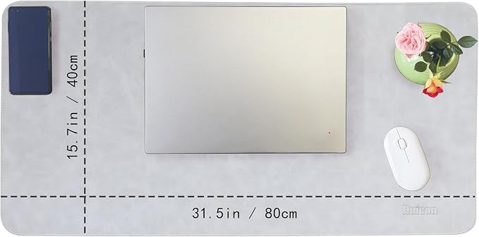 Huicon Faux Leather Desk Mat, 31.5"x15.7" Non-Slip PU Leather Desk Pad - Image 3