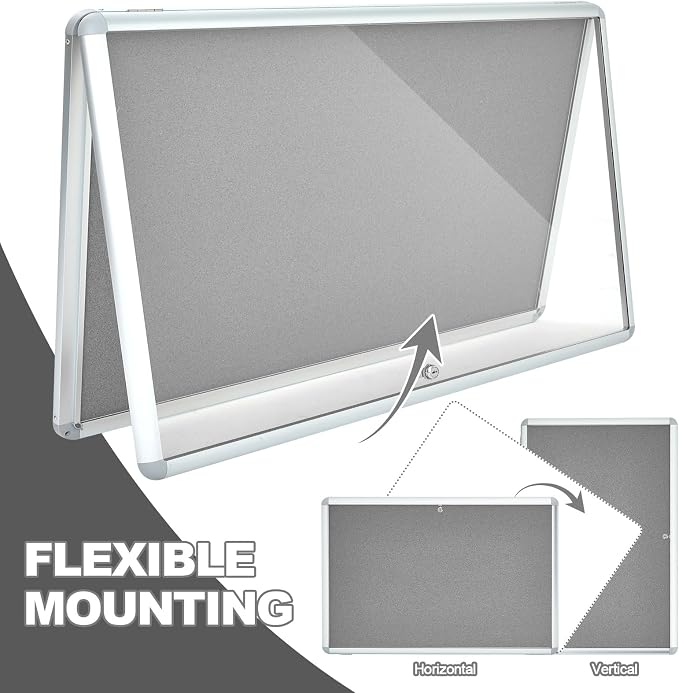 Geetery 36 x 24 Inch Enclosed Bulletin Board - Image 4