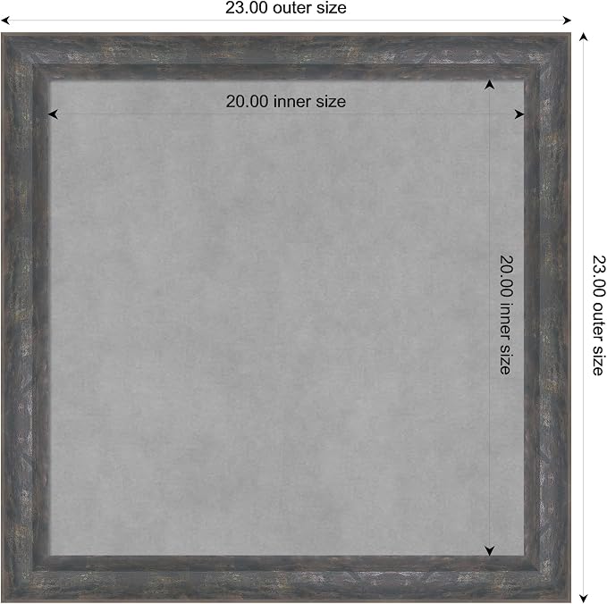 Amanti Art Grey Framed Magnetic Board 23x23 Medium Vision Board - Image 4