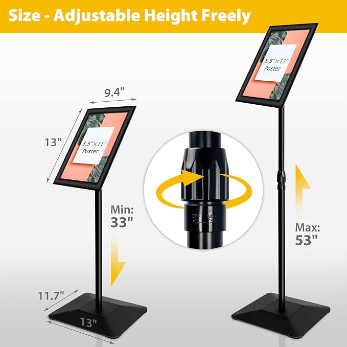 VAIIGO 8.5"x11" Pedestal Poster Holder Stand - Image 2