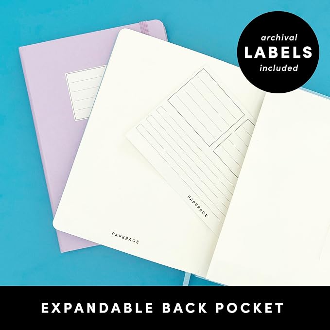 PAPERAGE Lined Journal Notebook, 3 Pack, 160 Pages, Medium 5.6 in x 8 in - Image 5