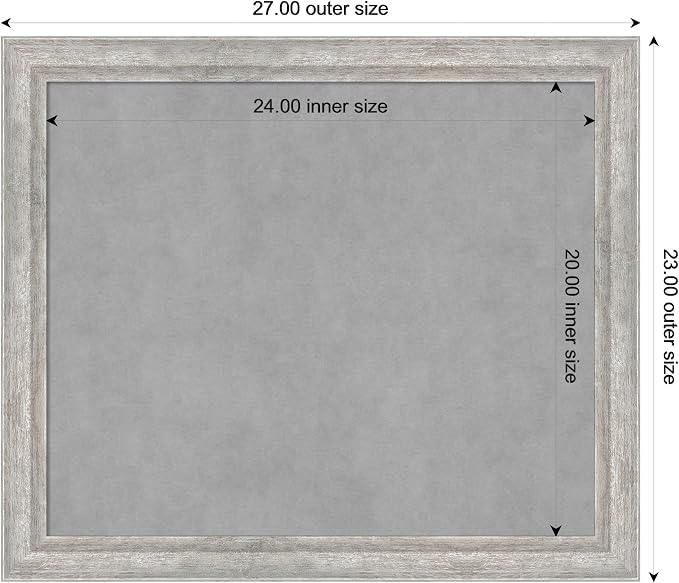 Amanti Art Silver Framed Magnetic Board 23x27 Medium Vision Board - Image 4