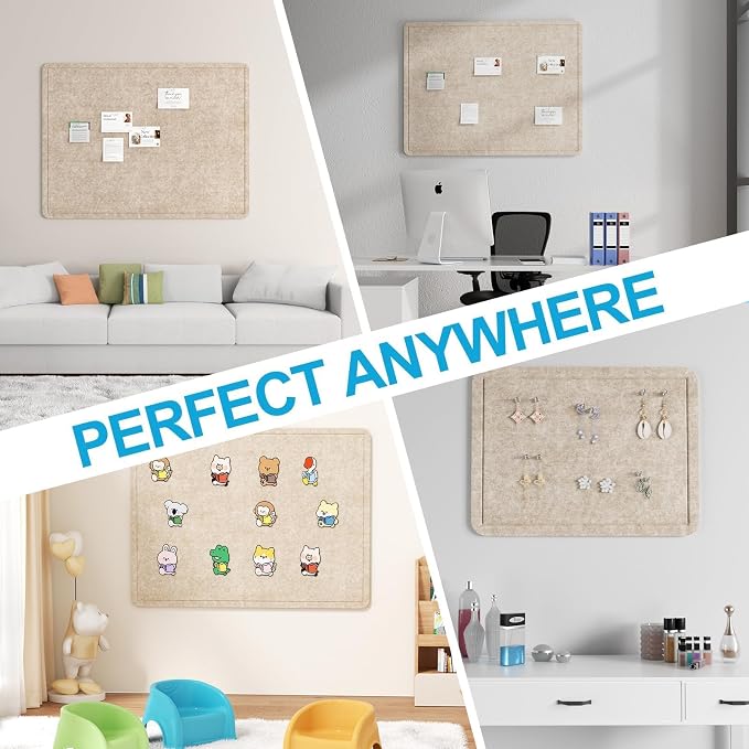 Large Felt Bulletin Board for Wall, Soft Felt Cork Board for Office, Home - Image 6