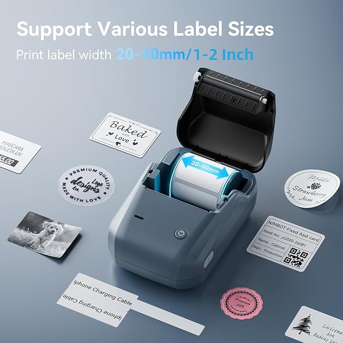 NIIMBOT B1 Label Maker with 3 Roll Tapes, 2 Inch Portable Thermal Label Printer - Image 8