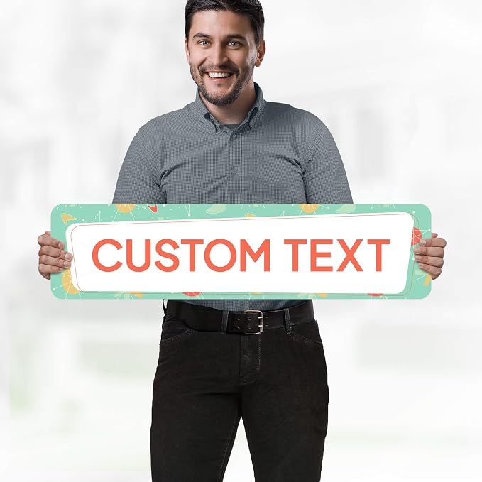 Custom Sign, Custom Street Sign, 11 Font Colors, 13 Font Styles, 4 Hole Options - Image 2