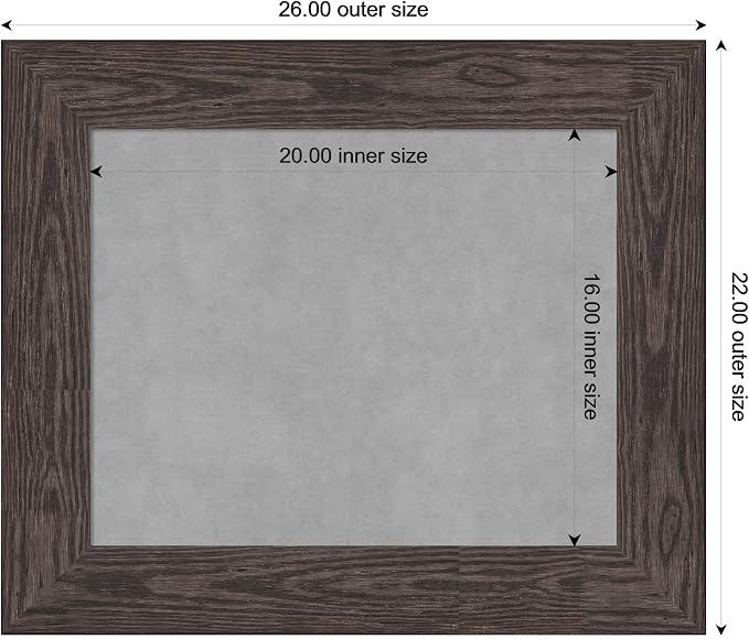 Amanti Art Black Framed Magnetic Board 22x26 Small Vision Board - Image 4
