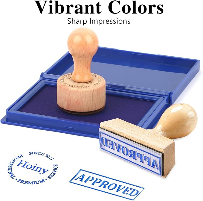Blue Stamp Pad, 4 x 2.5 Inch Premium Quality Ink Pad - Image 3