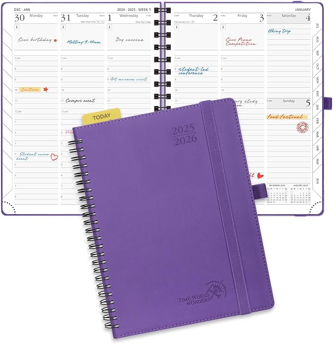 POPRUN Planner 2025-2026 Academic Weekly Calendar by POPRUN