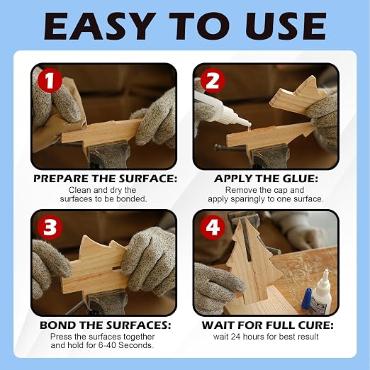 CYAFIXED Professional Grade Cyanoacrylate Super Glue, Medium Viscosity CA Glue - Image 7