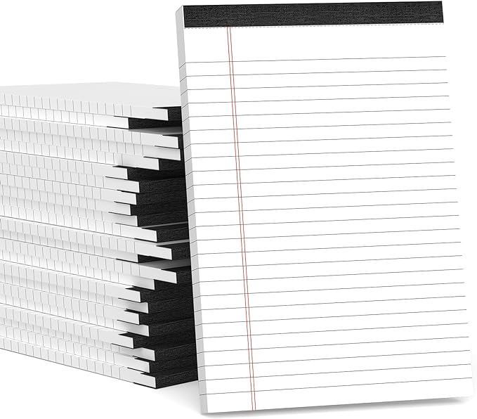 24 Pack Small Legal Pads 5x8 White Note Pads 5x8 College Ruled Paper Tablets by Aidunmis