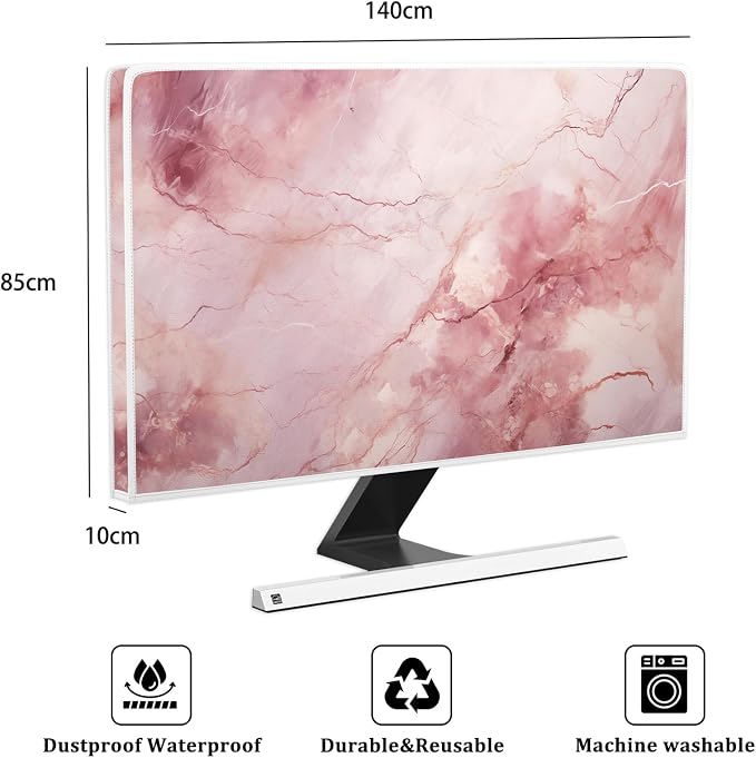 Baocicco Fashion Pink Marble Waterproof Television Cover 58, 60 Inch Full Body - Image 2