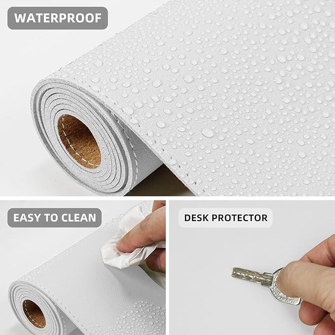 AFIING Leather Desk pad Protector, Large Non-Slip Office Desk Mat - Image 3