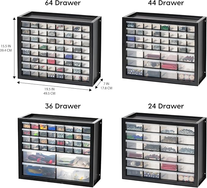 IRIS USA Small Plastic Drawer Organizer, Stackable Teacher Toolbox Crayon Small - Image 4