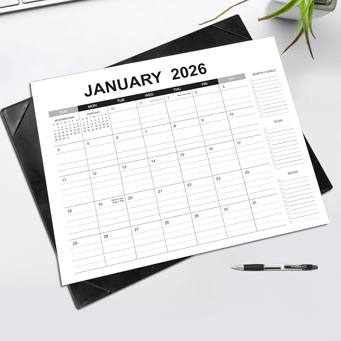 Desk Calendar 2026-2027 with Desk Mat – 22" x 17" Large Desk Pad Calendar Runs - Image 5