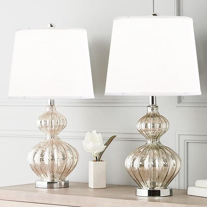 White Texture Lamp Shades Set of 2 Drum Lampshades Replacemnt - Image 9