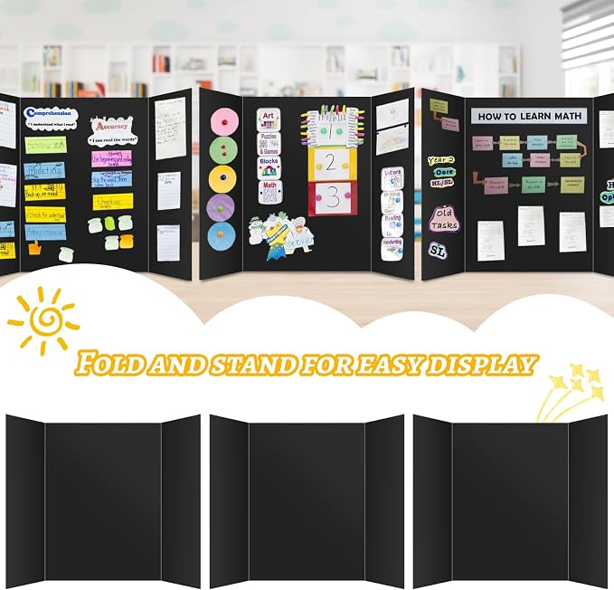 20 Pack Trifold Poster Board, School Projects, Graduation Party, Event Displays - Image 4