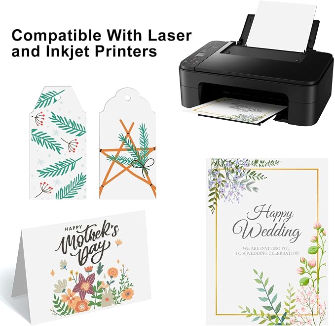 OcePor 100 Sheets White Cardstock Paper, Colored Printer Paper 8.5 x 11 - Image 5