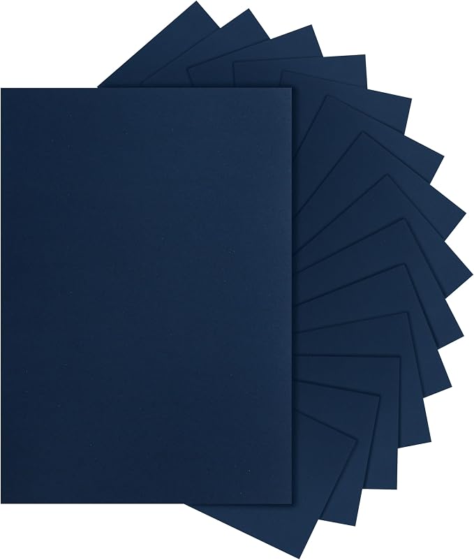 Silunkia 300 Sheets Navy Blue Cardstock 8.5 x 11 Crafts Paper, 75lb Heavyweight by Silunkia