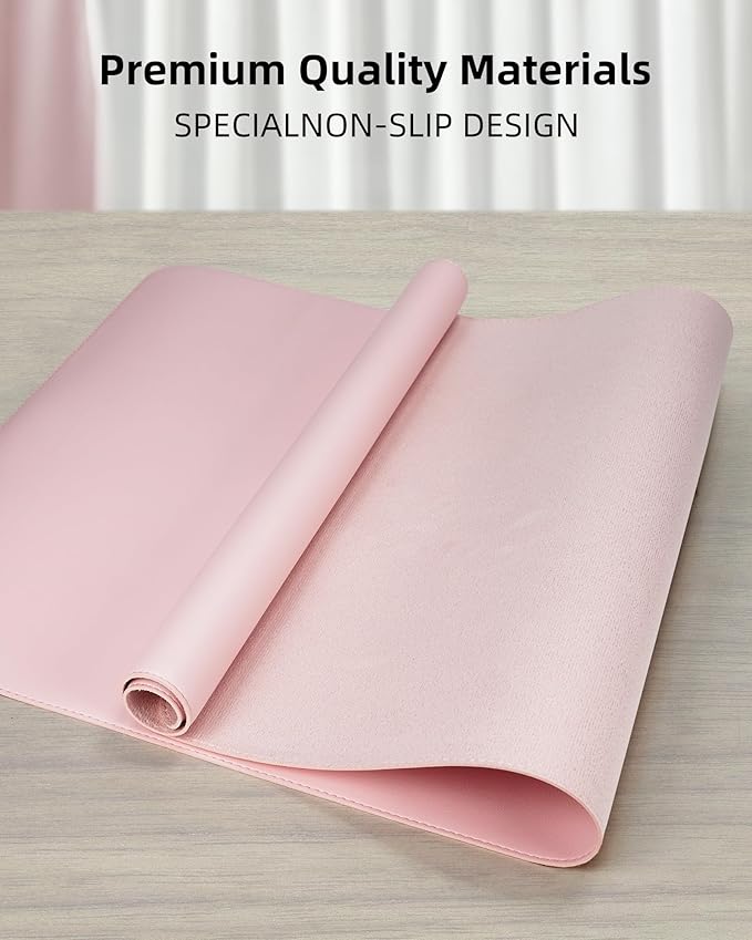 Non-Slip Desk Pad, Mouse Pad, Waterproof PVC Leather Desk Table Protector - Image 2