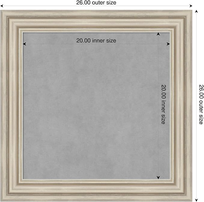 Amanti Art Silver Framed Magnetic Board 26x26 Medium Vision Board - Image 2