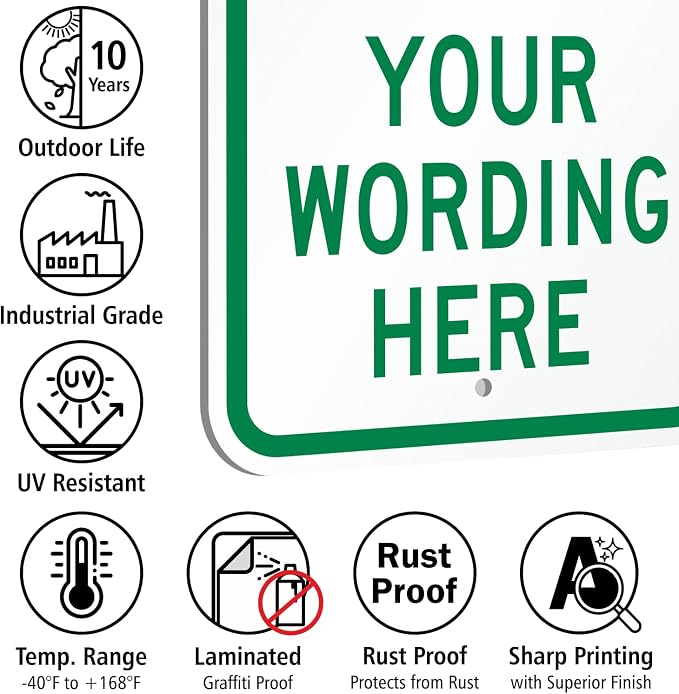 SmartSign "Reserved Parking, Your Text" Custom Sign | 12" x 18" Aluminum - Image 7