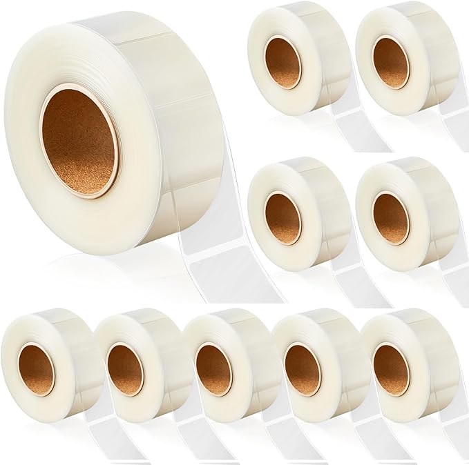 Zonon 2500 Pcs Clear Labels Label Protector Clear Stickers Wafer Seals by Zonon