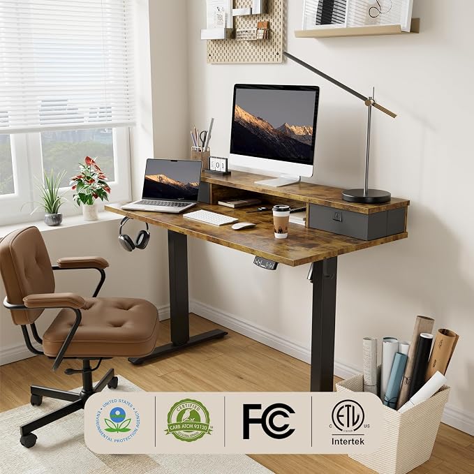 Agilestic 63 x 24 Inches Height Adjustable Electric Standing Desk - Image 5