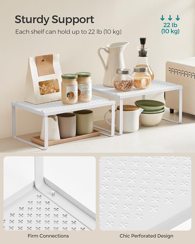 SONGMICS Spice Racks, Countertop Organizers, Shelf Risers, Expandable - Image 5