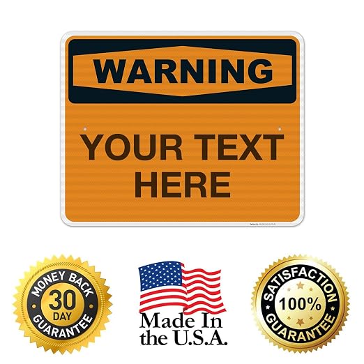 Custom Warning Sign, OSHA Sign, 24x30 Inches, 3M EGP Reflective .080 Aluminum - Image 8