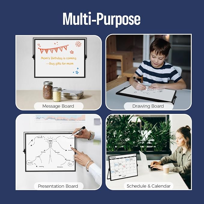 Loukin 17"x12" Dry Erase Calendar, Magnetic Desktop Whiteboard - Image 7