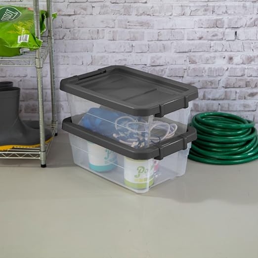 Sterilite Box Stacker Modular Clear 16QT 14723V06 - Image 7