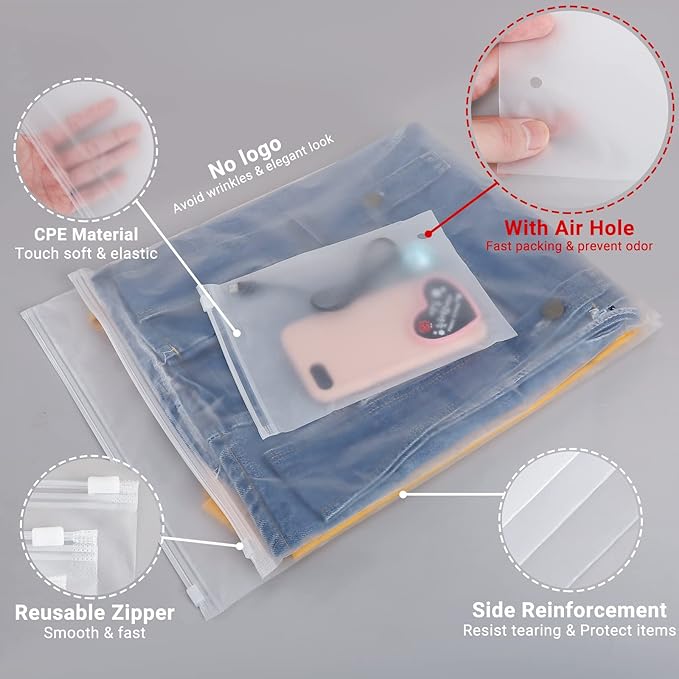Svaldo Clothes Packaging Bags for Shipping, Thick Plastic Apparel Bag 3 Mil - Image 2
