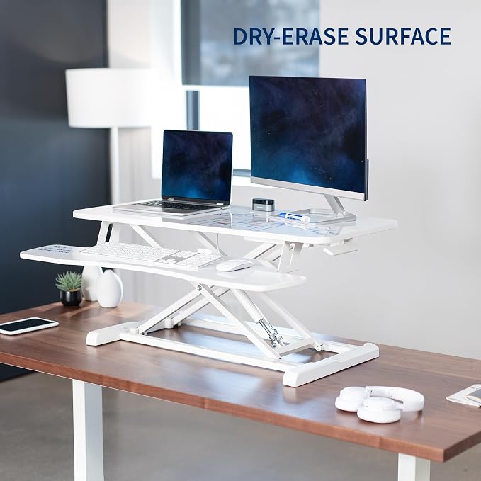 VIVO 36 inch Desk Converter, K Series, Height Adjustable Sit to Stand Riser - Image 4