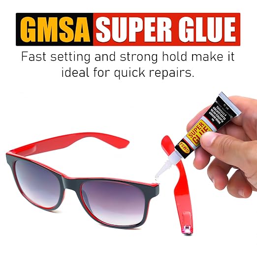 GMSA 4 Pack Super Glue All Purpose, Fastest & Toughest Adhesive 3g Instant - Image 4