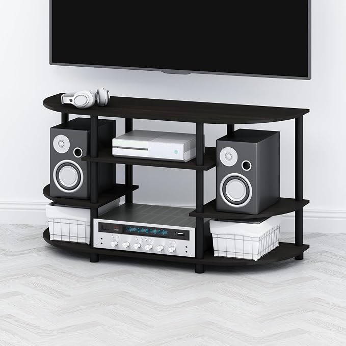 Furinno TOMI TV Stand, Corner Entertainment Center, TV Console - Image 5
