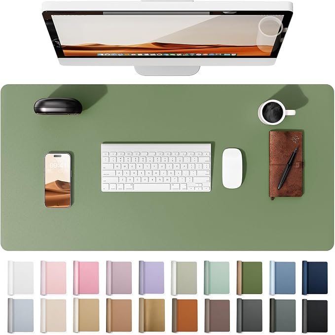 YSAGi Leather Desk Pad Protector, Office Desk Mat, Large Mouse Pad, Non-Slip PU by YSAGi
