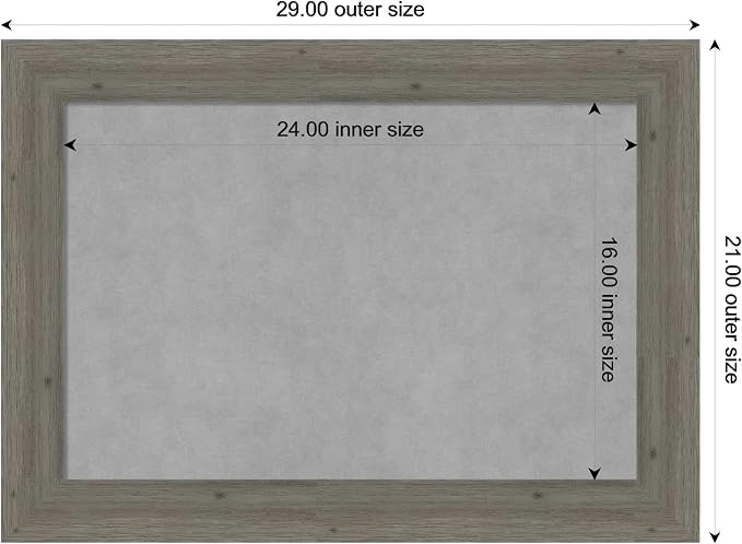 Amanti Art Grey Framed Magnetic Board 21x29 Medium Vision Board - Image 3