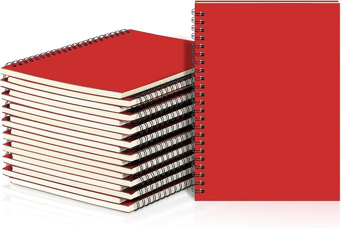 Yahenda 18 Pcs Spiral Notebook Bulk A5 Journal Lined 8.3'' x 5.5'' Writing by Yahenda