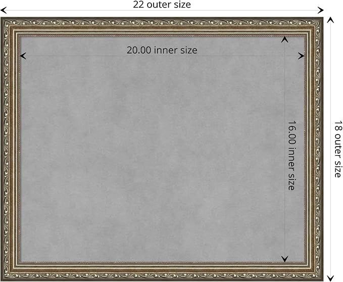Amanti Art Silver Framed Magnetic Board 18x22 Small Vision Board - Image 4