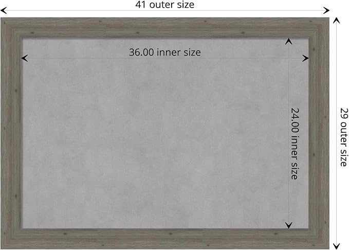 Amanti Art Grey Framed Magnetic Board 29x41 Large Vision Board - Image 4