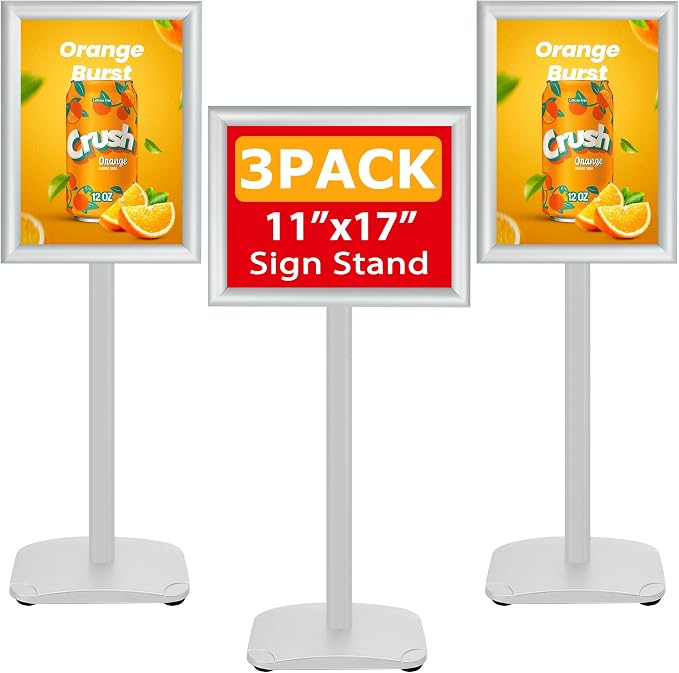 VAIIGO 3 Pack Heavy Duty Standing Sign Holder 11x17 Inch by VAIIGO