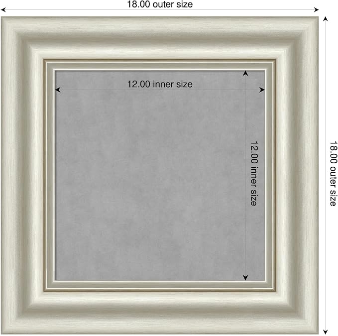 Amanti Art Silver Framed Magnetic Board 18x18 X-Small Vision Board - Image 2
