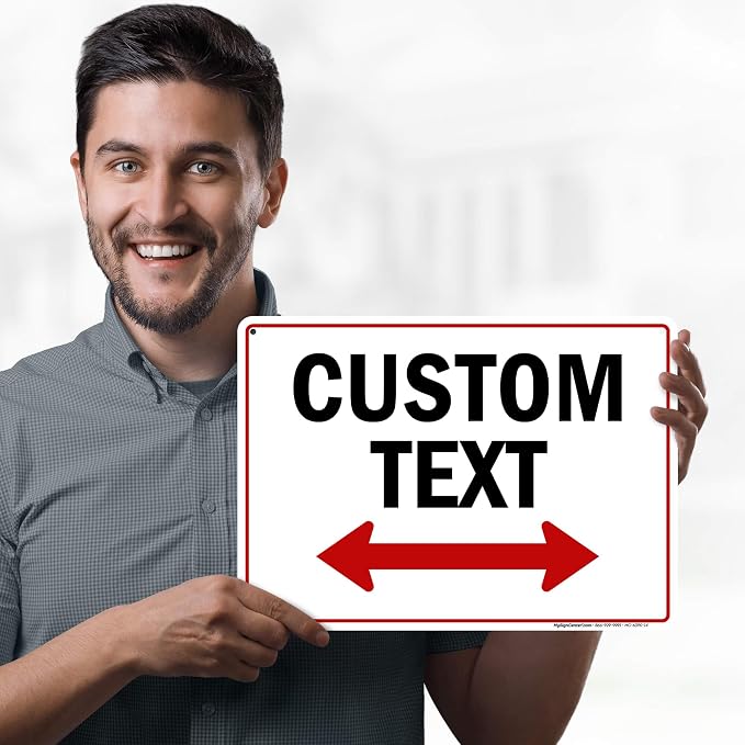 Custom Arrow, Custom Directional Sign, Two Way Arrow, 10x14 Inches, Rust Free - Image 2