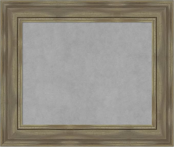 Amanti Art Grey Framed Magnetic Board 22x26 Small Vision Board by AmantiArt