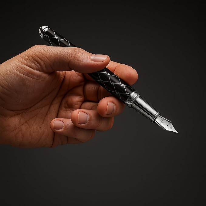 Webson Gill ‘The Weaver’ Black Luxury Executive Fountain Pen, Polished Lacquer - Image 8