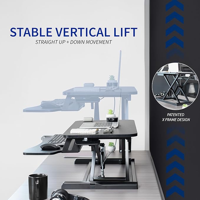 VIVO 48 inch Desk Converter, K Series, Height Adjustable Sit to Stand Riser - Image 5