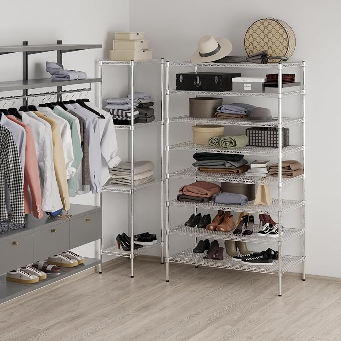 Regal Altair 24" Deep x 42" Wide x 74" Height Wire Shelving Kit | 8-Tier | NSF - Image 4